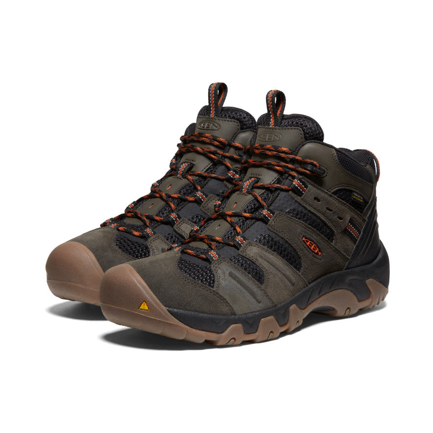 Men's Headout Waterproof Hiking Boot Black Olive/Fossil Orange / Keen / Men's