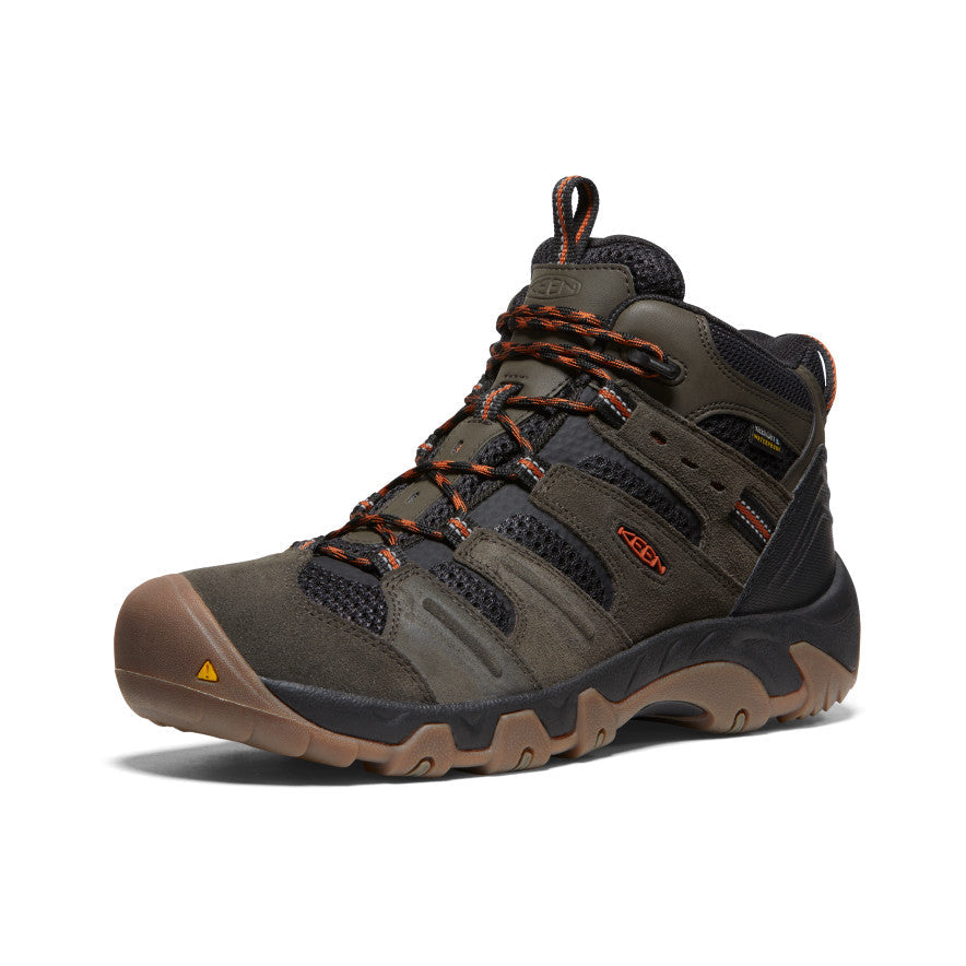 Men's Headout Waterproof Hiking Boot Black Olive/Fossil Orange / Keen / Men's