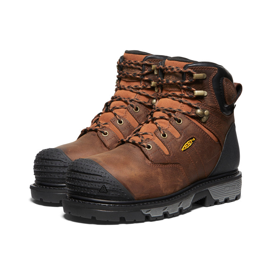 Men's Camden 6" Waterproof Boot INT MET (Carbon Toe) Leather Brown/Black / Keen / Men's