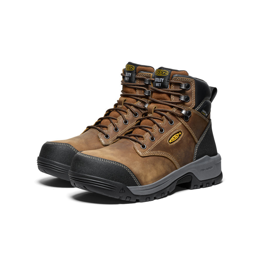 Men's Evanston 6" Waterproof Boot INT MET (Carbon Toe) Bison/Black / Keen / Men's
