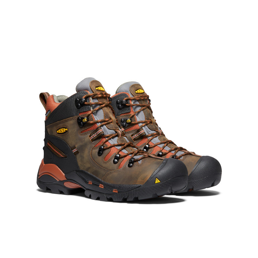 Men's Pittsburgh 6" Waterproof Boot (Soft Toe) Cascade Brown/Bombay Brown / Keen / Men's