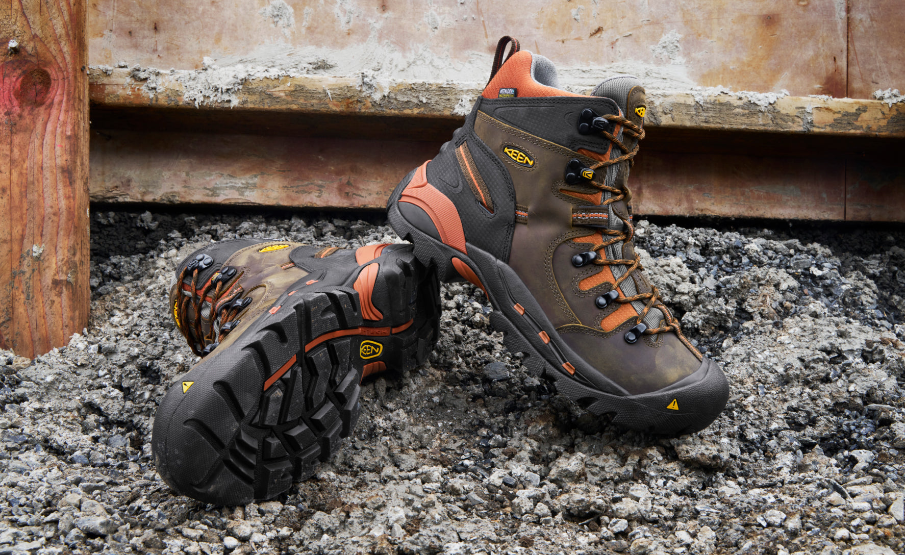 Men's Pittsburgh 6" Waterproof Boot (Soft Toe) Cascade Brown/Bombay Brown / Keen / Men's