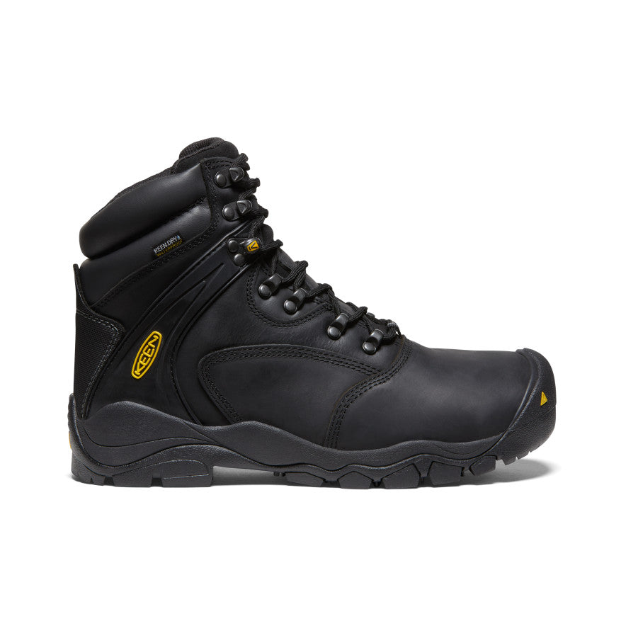 Men's Louisville 6" Waterproof Boot (Steel Toe) Black / Keen / Men's