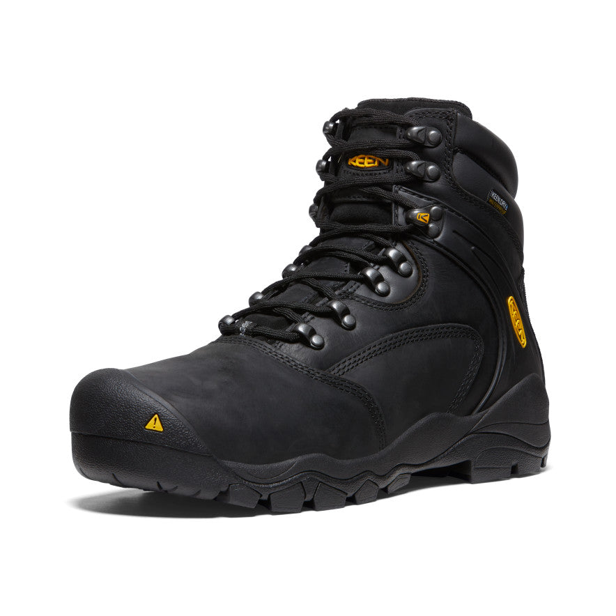 Men's Louisville 6" Waterproof Boot (Steel Toe) Black / Keen / Men's