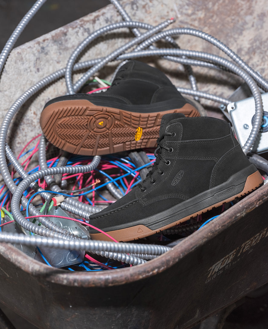 Men's Gibson Boot (Soft Toe) Black/Gum / Keen / Men's