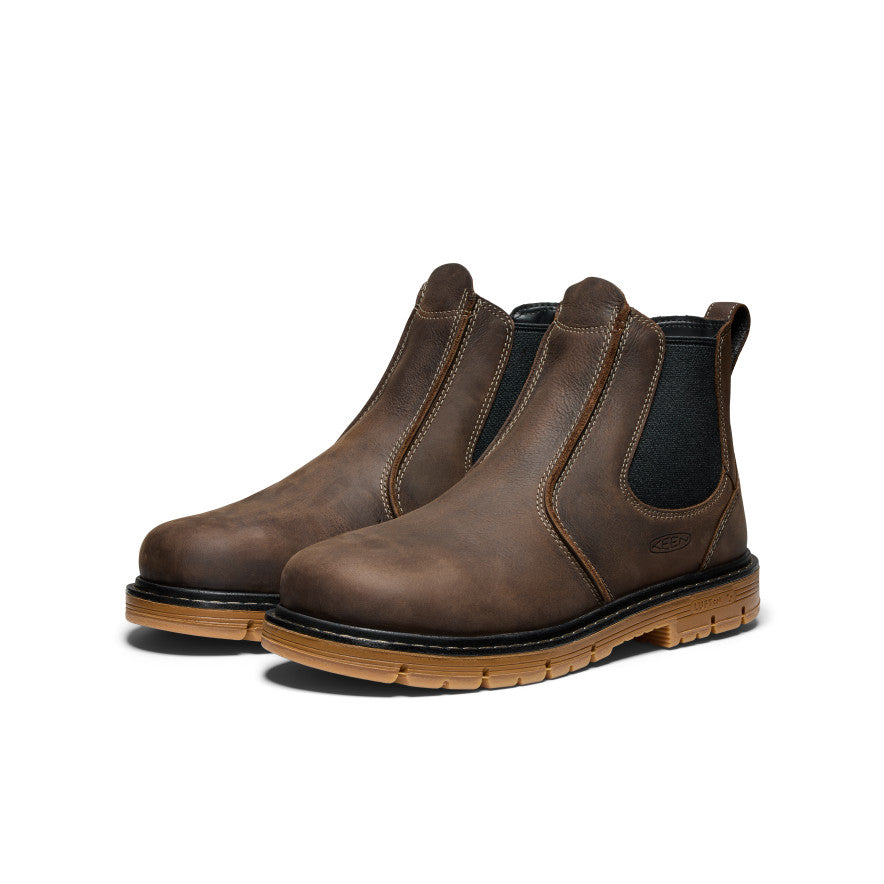 Men's San Jose Chelsea 90° Heel Boot (Aluminum Toe) Cascade Brown/Gum / Keen / Men's