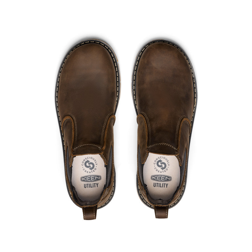Men's San Jose Chelsea 90° Heel Boot (Aluminum Toe) Cascade Brown/Gum / Keen / Men's