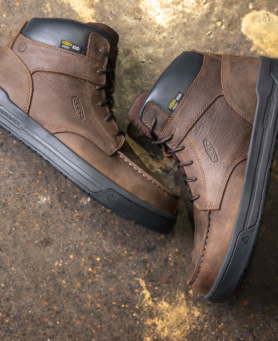 Men's Gibson ESD Boot (Carbon Toe) Cascade Brown/Black / Keen / Men's