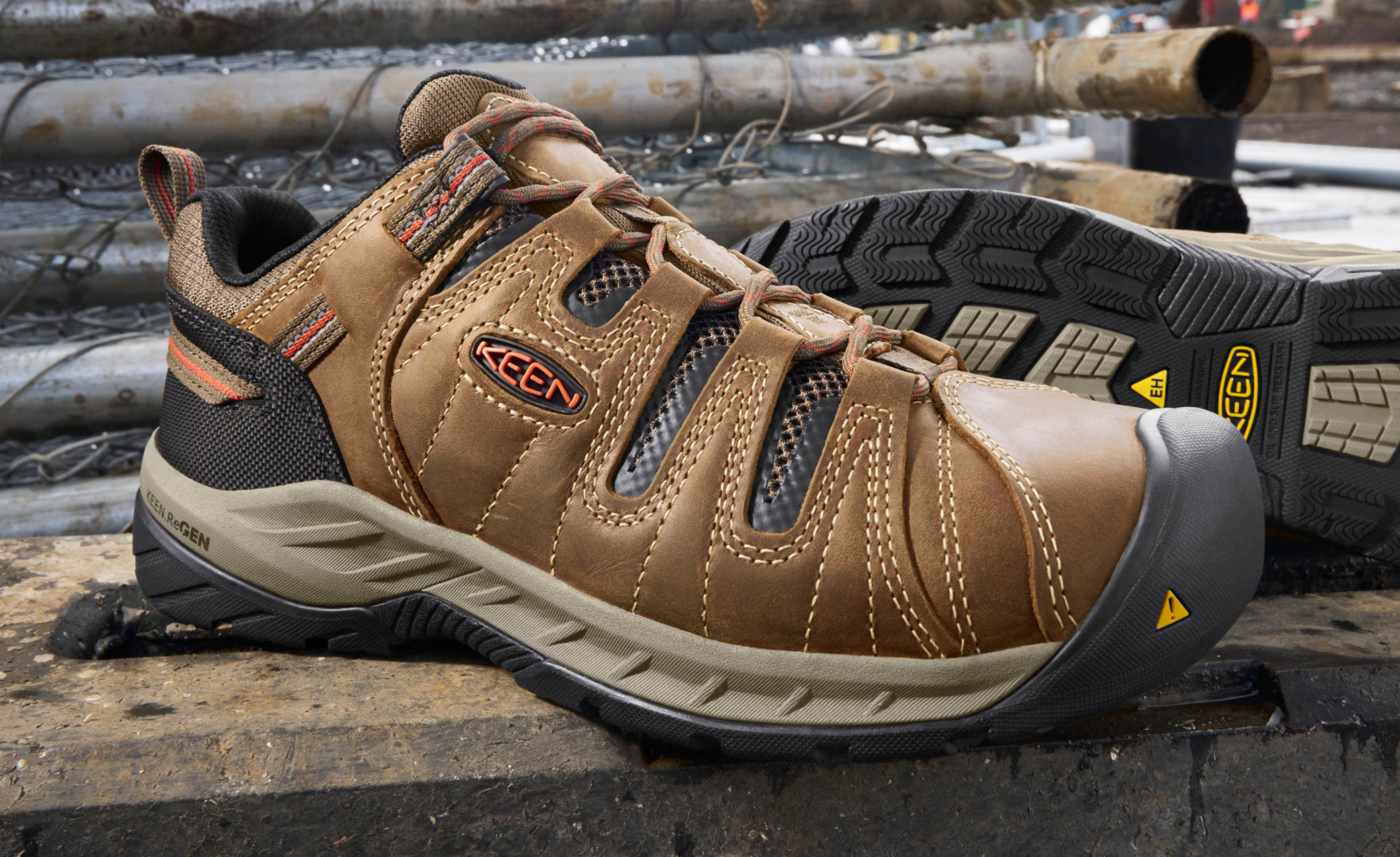 Men's Flint II (Steel Toe) Gargoyle/Paloma / Keen / Men's