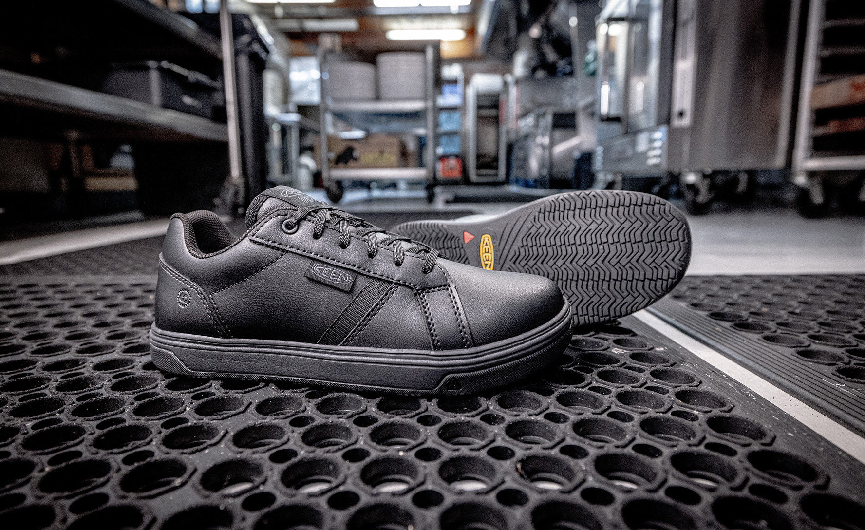 Men's Kenton WTX Work Shoe (Soft Toe) Black/Black / Keen / Men's