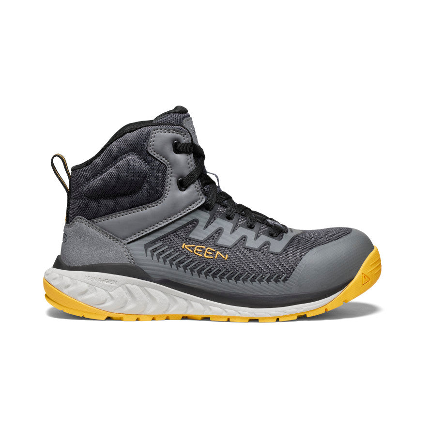 Men's Arvada Mid Work Sneaker (Carbon Toe) Black/Keen Yellow / Keen / Men's