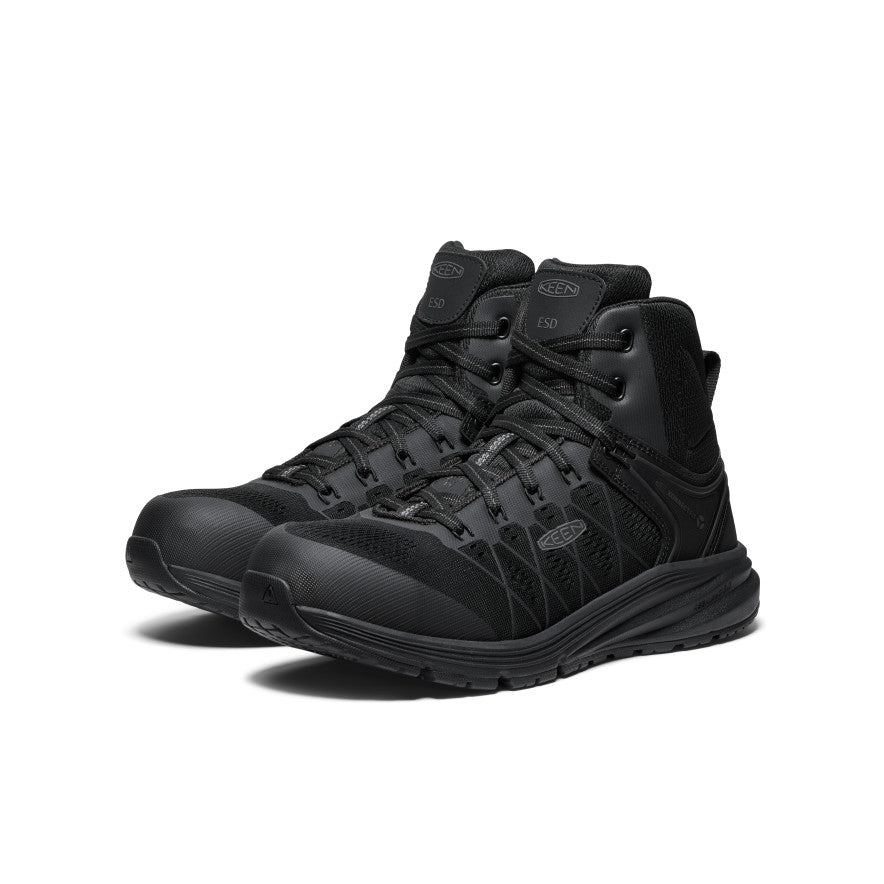 Men's Vista Energy Mid ESD (Carbon Toe) Black/Black / Keen / Men's