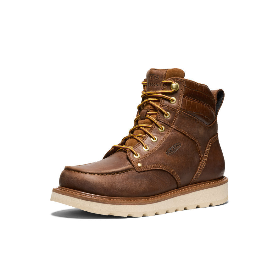 Men's Cincinnati 6" Boot (Soft Toe) x Noon Goons  Leather Brown/Off White / Keen / Men's
