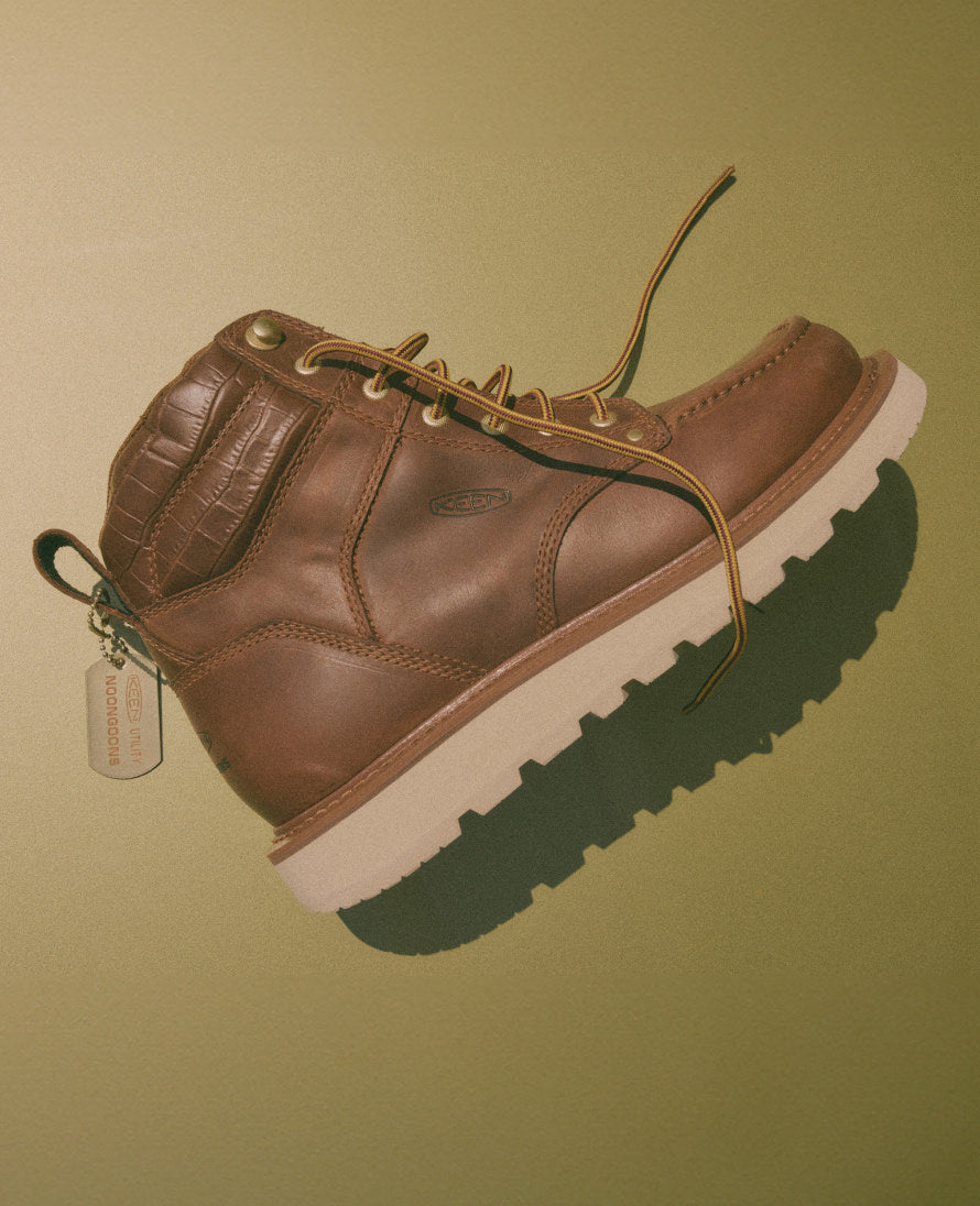 Men's Cincinnati 6" Boot (Soft Toe) x Noon Goons  Leather Brown/Off White / Keen / Men's