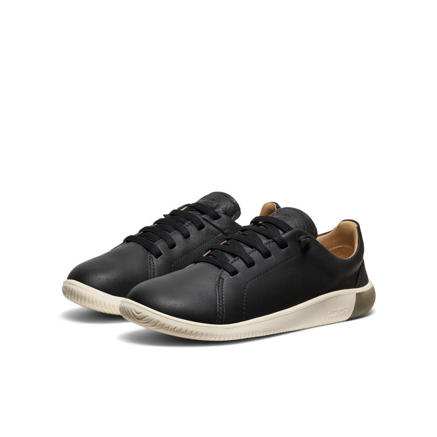 Men's KNX Leather Sneaker Black/Star White / Keen / Men's