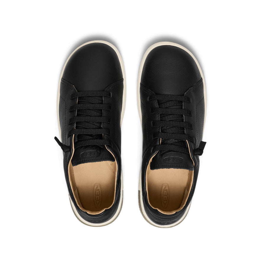 Men's KNX Leather Sneaker Black/Star White / Keen / Men's