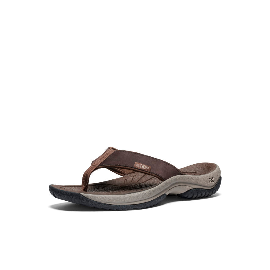 Men's Kona Leather Flip-Flop Java/Dark Earth / Keen / Men's