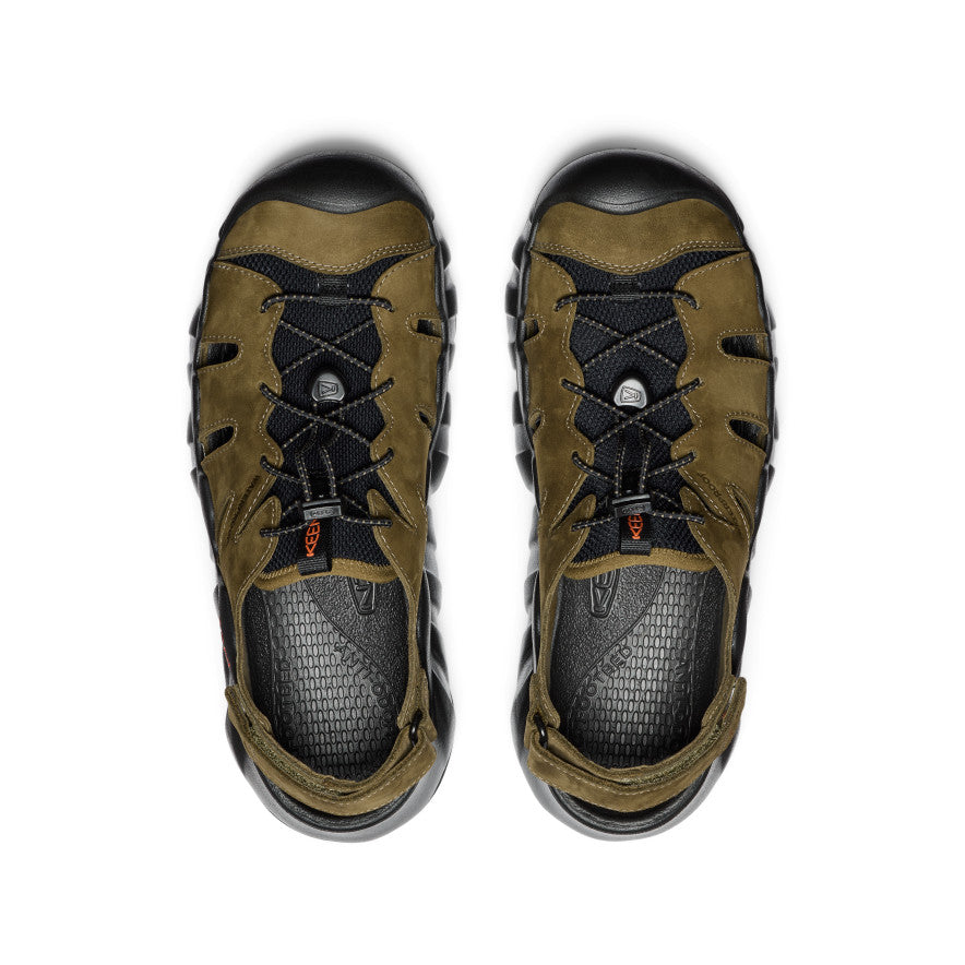 Men's Hyperport Fisherman Leather Sandal Dark Olive/Black / Keen / Men's