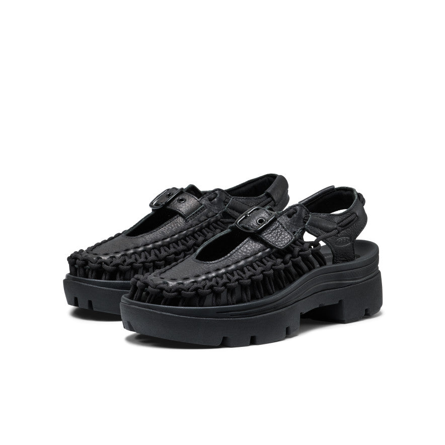 All Gender UNEEK PLT Mary Jane Sneaker Black Smooth Lea / Keen / Men's|Women's