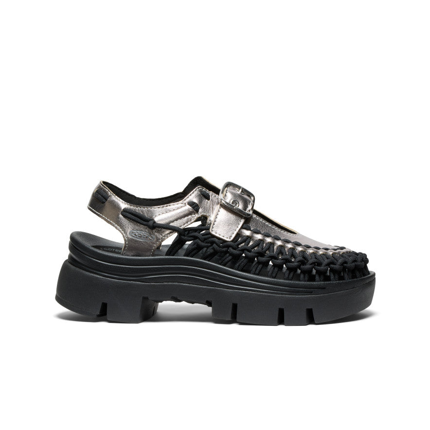 All Gender UNEEK PLT Mary Jane Sneaker Silver/Black / Keen / Men's|Women's