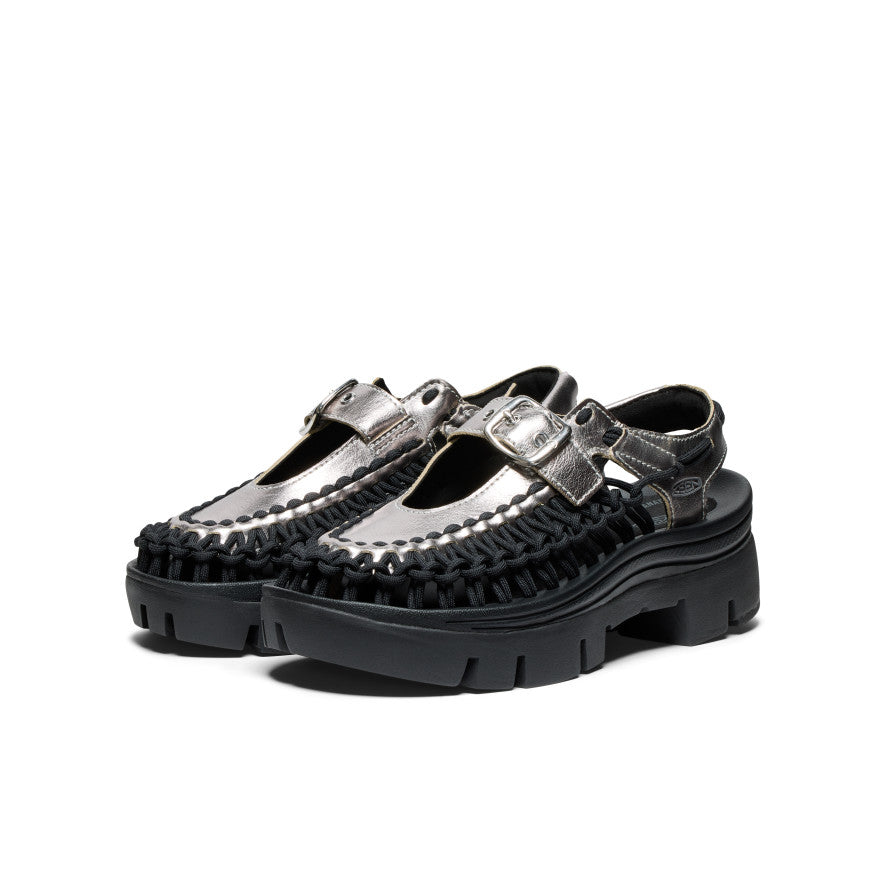 All Gender UNEEK PLT Mary Jane Sneaker Silver/Black / Keen / Men's|Women's