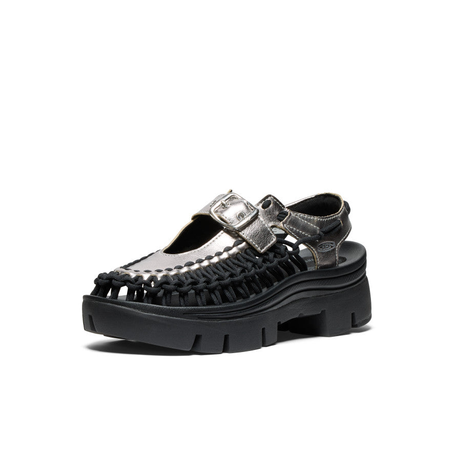All Gender UNEEK PLT Mary Jane Sneaker Silver/Black / Keen / Men's|Women's