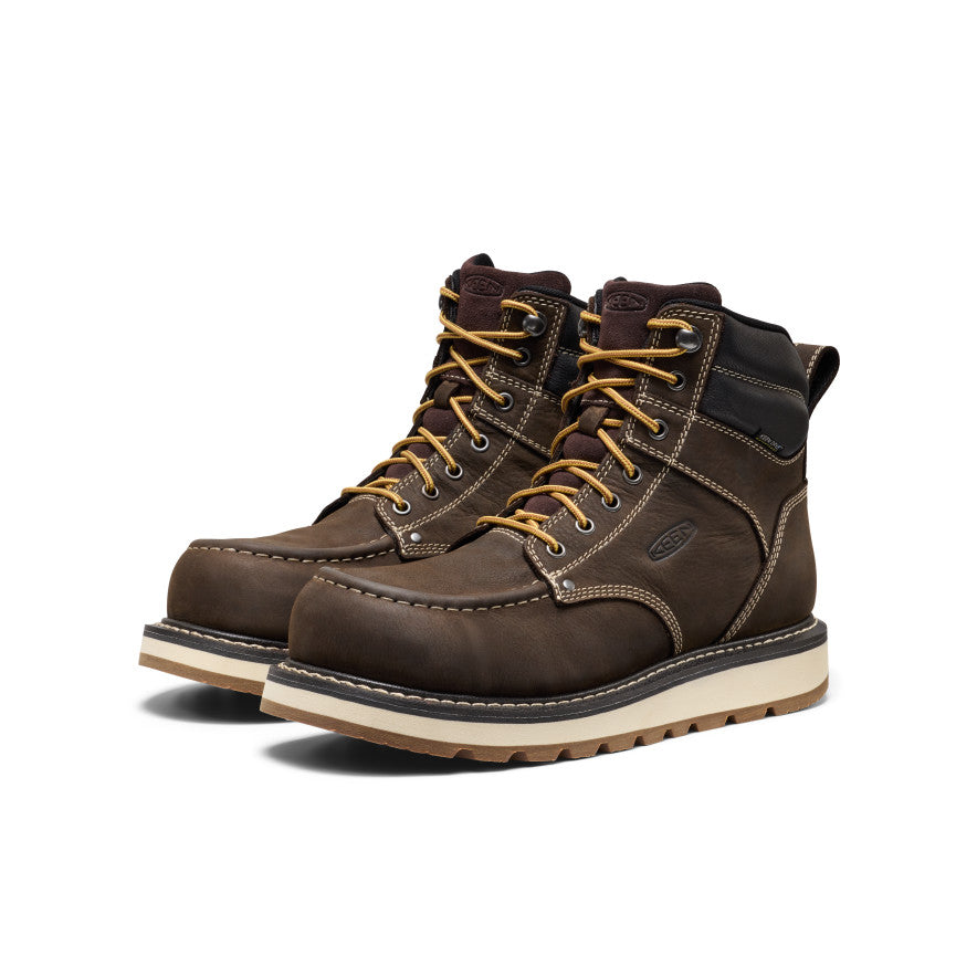 Men's Cincinnati 6" Waterproof Boot (Carbon Toe) Dark Chocolate/Sandshell / Keen / Men's