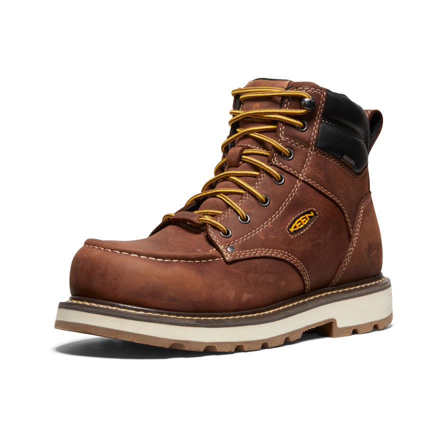 Men's Cincinnati 6" Waterproof 90° Heel Boot (Carbon Toe) Tuscan Red/Sandshell / Keen / Men's