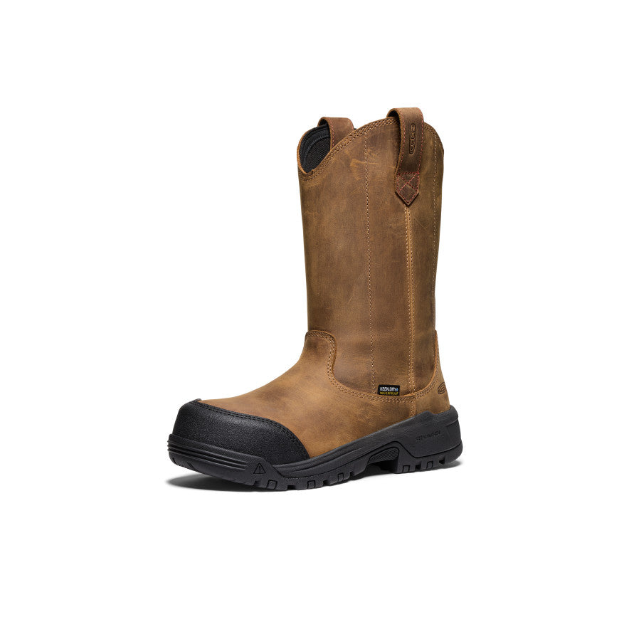 Women's Evanston Pull-On Waterproof Boot (Carbon Toe) Bison/Black / Keen / Women's