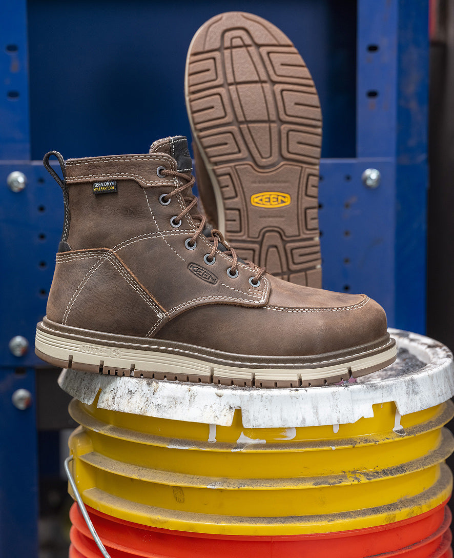 Women's San Jose 6" Waterproof Boot (Aluminum Toe) Cascade Brown/Gum / Keen / Women's