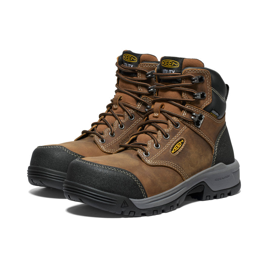Women's Evanston 6" Waterproof Boot (Carbon Toe) Bison/Black / Keen / Women's