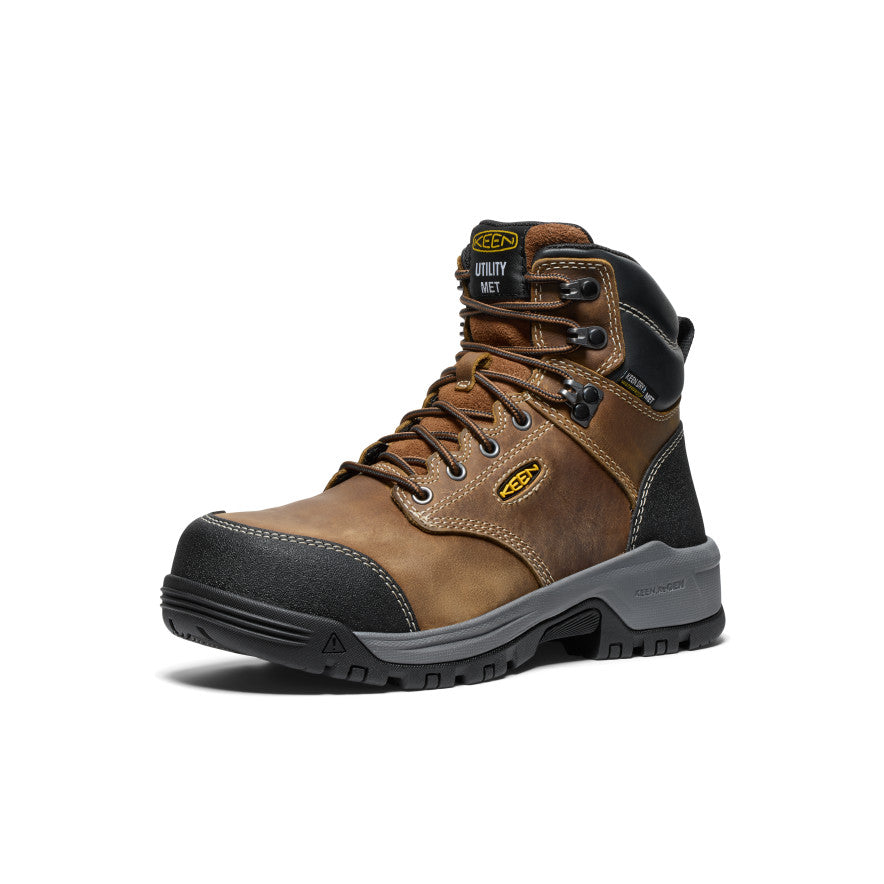 Women's Evanston 6" Waterproof Boot INT MET (Carbon Toe) Bison/Black / Keen / Women's