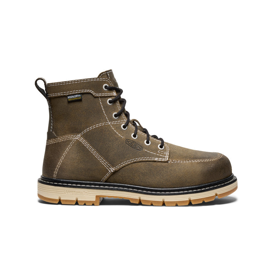 Women's San Jose 6" Waterproof 90° Heel Boot (Aluminum Toe) Steel Grey/Gum / Keen / Women's