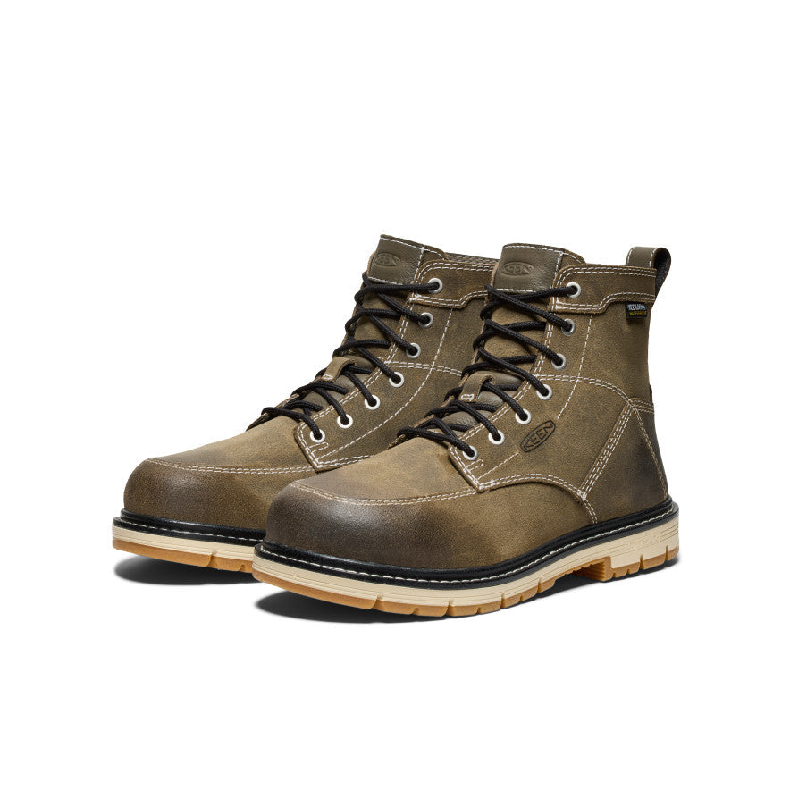 Women's San Jose 6" Waterproof 90° Heel Boot (Aluminum Toe) Steel Grey/Gum / Keen / Women's