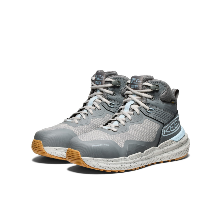 Women's Synchro Waterproof Work Boot (Carbon Toe) Steel Grey/Gum / Keen / Women's
