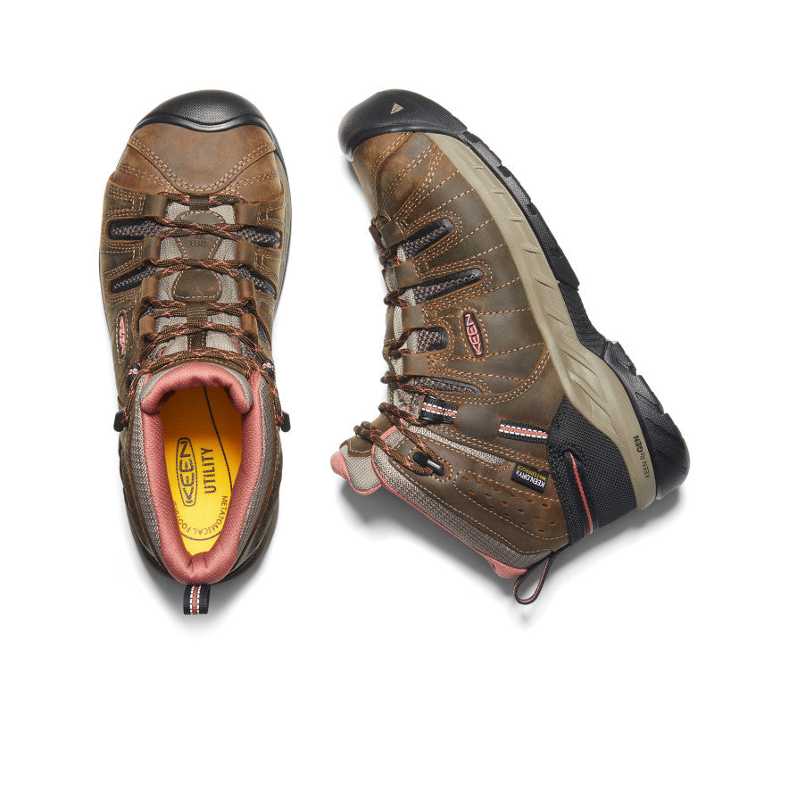 Women's Flint II Waterproof Boot (Soft Toe) Cascade Brown/Brick Dust / Keen / Women's