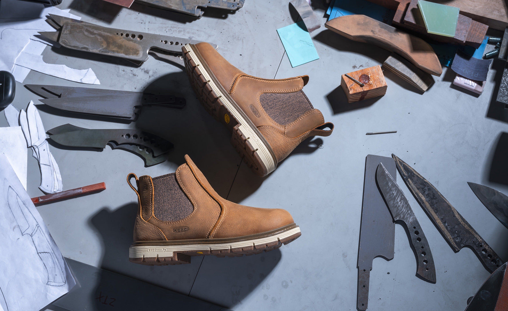 Women's San Jose Chelsea 90° Heel Boot (Soft Toe) Belgian/Gum / Keen / Women's