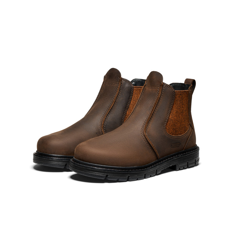 Women's San Jose Chelsea 90° Heel Boot (Aluminum Toe) Cascade Brown/Black / Keen / Women's