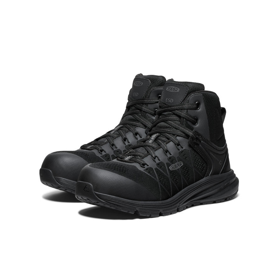 Women's Vista Energy Mid ESD (Carbon Toe) Black/Black / Keen / Women's