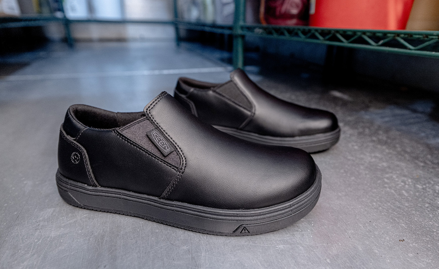 Women's Kenton Shift WTX Work Shoe (Soft Toe) Black/Black / Keen / Women's