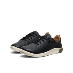 Women's KNX Leather Sneaker Black/Star White / Keen / Women's