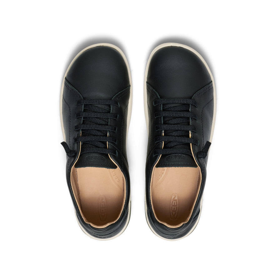 Women's KNX Leather Sneaker Black/Star White / Keen / Women's