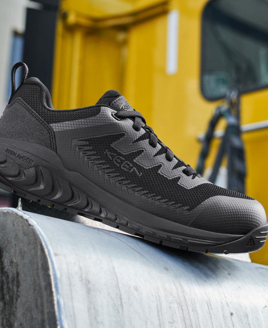 Women's Arvada ESD Work Sneaker (Carbon Toe) Black/Black / Keen / Women's