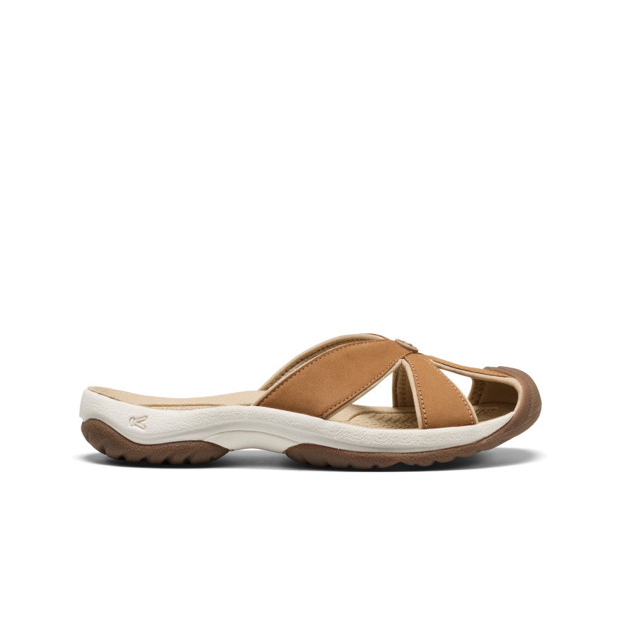 Women's Bali Leather Slide Sandal Chipmunk/Birch / Keen / Women's