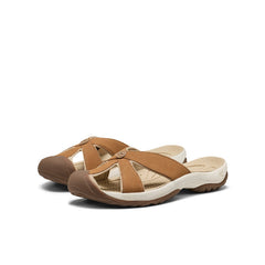 Women's Bali Leather Slide Sandal Chipmunk/Birch / Keen / Women's
