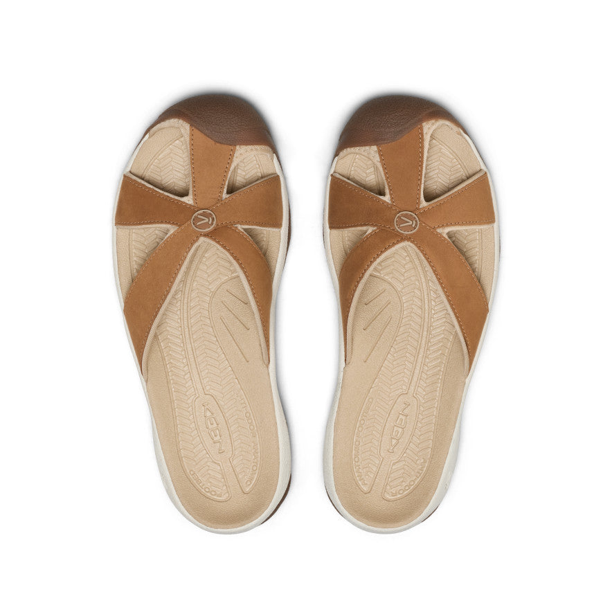 Women's Bali Leather Slide Sandal Chipmunk/Birch / Keen / Women's