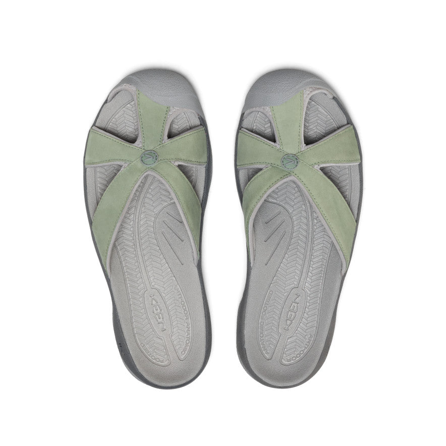 Women's Bali Leather Slide Sandal Lily Pad/Steel Grey / Keen / Women's