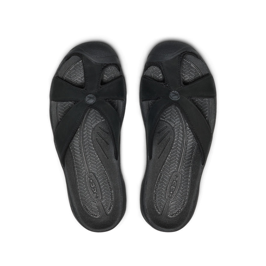 Women's Bali Leather Slide Sandal Black/Black / Keen / Women's