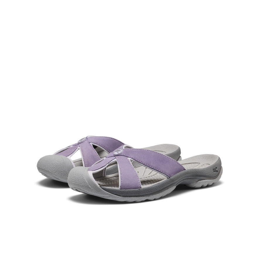 Women's Bali Leather Slide Sandal Purple Haze/Steel Grey / Keen / Women's