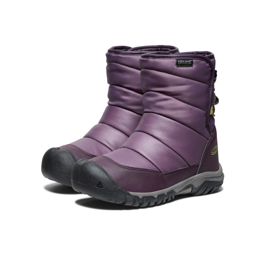 Big Kids' Puffrider Waterproof Winter Boot Black Plum/Daiquiri Green / Keen / Kids'